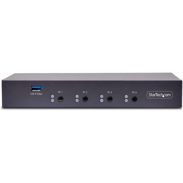 StarTech P4A20132-KM-SWITCH: 4-Port USB 3.0 KM Switch, Mouse Roaming, Audio Switching, HID Support