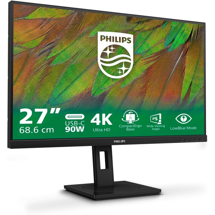 Philips 27B1U3900 Monitor 27" UHD, WLED, 60Hz, IPS, 4 ms GtG, Sincronización Adaptativa, TUV Eye Comfort, Altavoces, Altura ajus