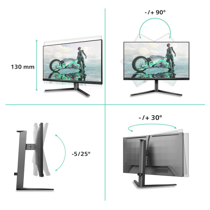 Moniteur de jeu - PHILIPS 27M2N3800A/00, 27 ", UHD 4K, 1 ms, Gris