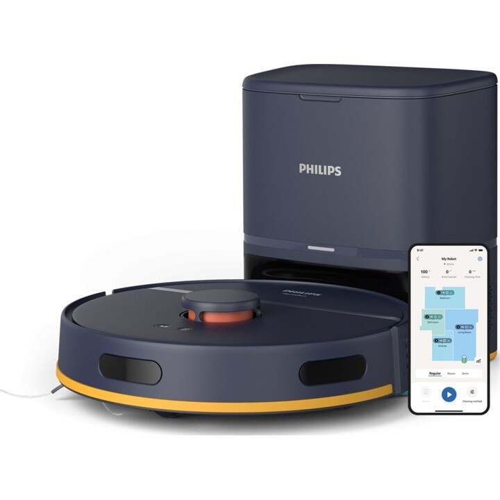 PHILIPS HomeRun Serie 2000 Robot aspirapolvere con funzione Mopping Blu scuro XU2100/15