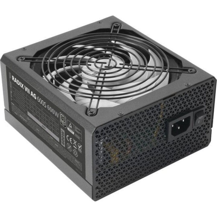 Tacens RADIX VII AG 600S Fuente Alimentación ATX 600W, 80plus Silver 87% Negro