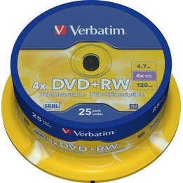 DVD+RW 4x Advanced SERL 4,7 Go Broche 25 unités