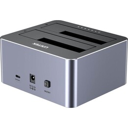 Unitek Y-3027GY01-EU Disk Cloning Station (2 SATA 2.5/3.5 USB-C, 10 Gbps), grau