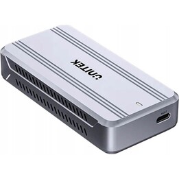 Caixa para SSD UNITEK M.2 USB4 de 40 Gb/s com arrefecimento ativo, prateada
