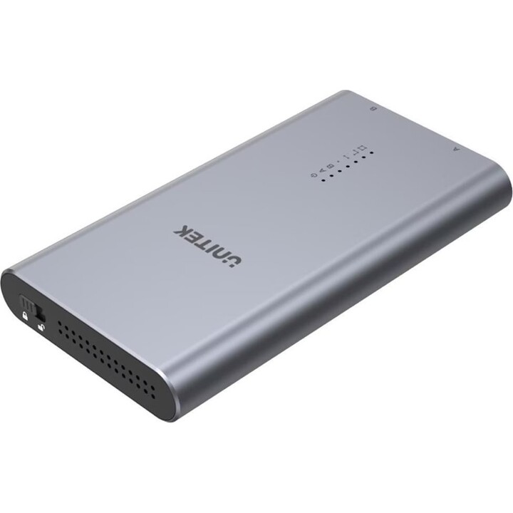 Carcasa Unitek S1206A SSD 2x M.2 PCIe/NVMe 20 Gbps Clon Gris