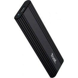 Carcasa externa para SSD M.2 Trust 25806/ USB 3.2 Gen2/ Sin tornillos, Negro