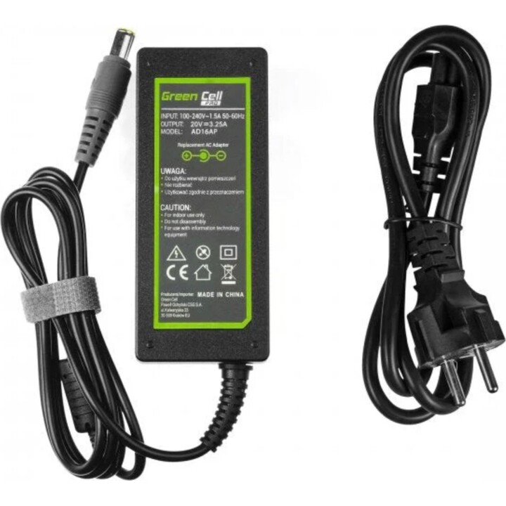 Chargeur pour ordinateur portable Green Cell AD16AP 65 W, 20 V, 3,25 A