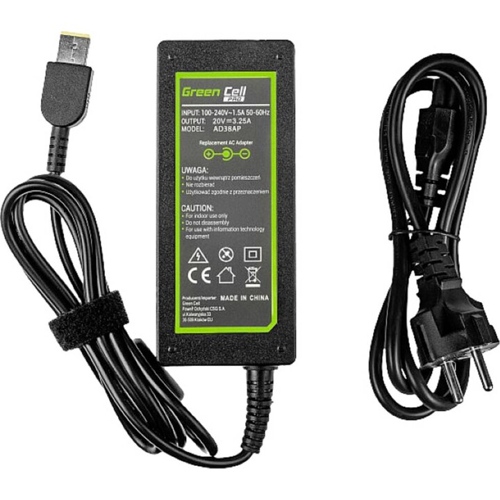 Cargador Green Cell PRO de 20 V, 3,25 A y 65 W para Lenovo B50, G50-30