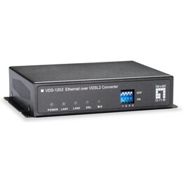 LevelOne VDS-1202, Convertisseur Ethernet sur VDSL2 Annexe B, 100Mbps Symétrique, 2km de portée, Configurateur DIP, RJ45 vers RJ