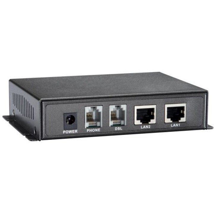 LevelOne VDS-1202, Ethernet over VDSL2 Converter Annex B, 100Mbps Symmetric, 2km Range, DIP Switch Config, RJ45 to RJ11