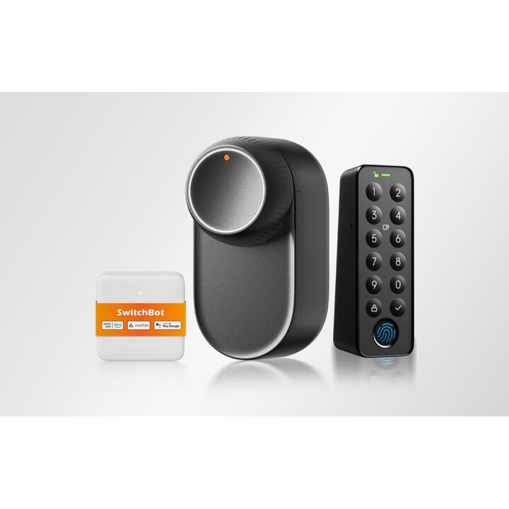 SwitchBot W5600002, Lock Ultra Bluetooth Smart Lock, Gehäuse aus Magnesiumlegierung, wiederaufladbare Batterie für 9 Monate, kom