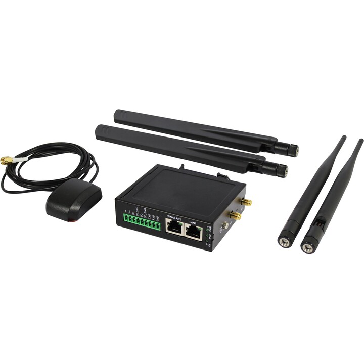 Allnet ALL-RUT22GW, Compact Industrial 4G LTE Cellular Router, GPS WiFi Dual Ethernet, RS232 Serial