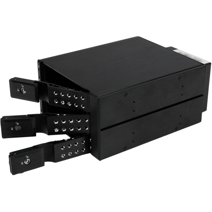 StarTech Carte-mère Hot Swap 3 baies pour disques durs 3,5in SAS II/SATA III 6 Gbps, Carte-mère en aluminium pour rack mobile sa