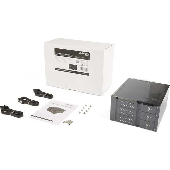 StarTech Carte-mère Hot Swap 3 baies pour disques durs 3,5in SAS II/SATA III 6 Gbps, Carte-mère en aluminium pour rack mobile sa