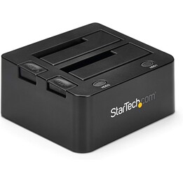 StarTech Dual-Bay USB 3.0 To SATA Hard Drive Docking Station, base para disco duro USB, SATA I/II/III de 2,5/3,5" externo, estac