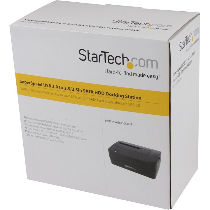 StarTech USB 3.0 zu SATA Single Bay Hard Drive Docking Station, USB 3.0 Hard Drive Dock (5 Gbps), externe SATA I/II/III HDD/SSD,