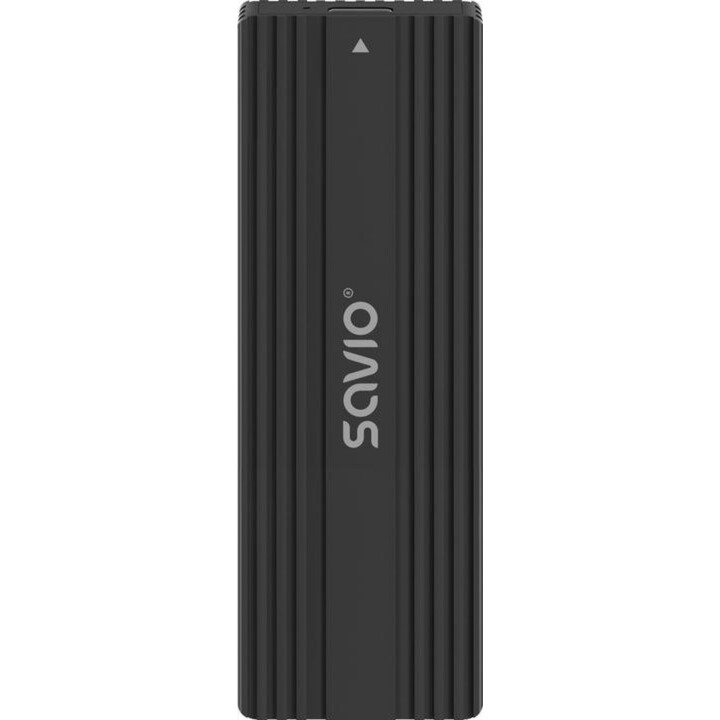 Savio AK-84 carcasa de disco duro externo para unidad de estado sólido (SSD), Negro
