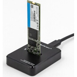 Qoltec 50313 SSD Docking Station M.2 SATA/PCIe, NGFF/NVMe, USB 3.1, Negro