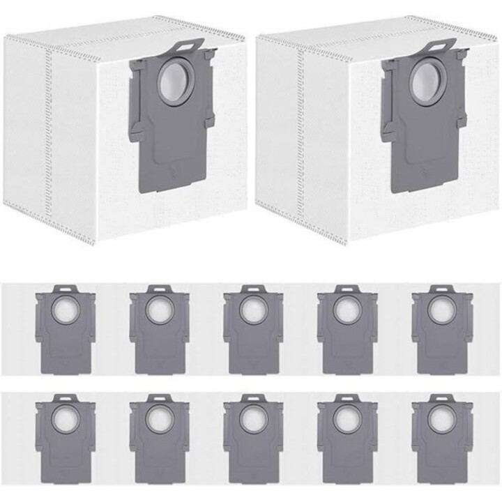 Accessoire pour aspirateur | ROBOROCK | Lot de 12 sacs à poussière jetables | Blanc | Pour H5 | 8.04.0032