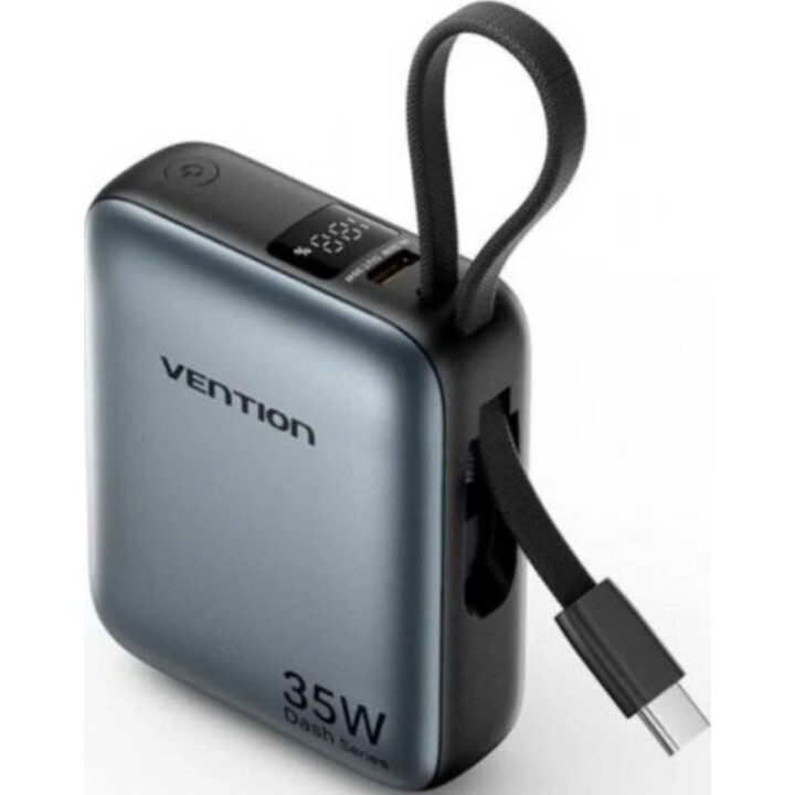 Vention FHEH0 10000mAh 35W USB-C Fast Charging External Battery Powerbank Gray