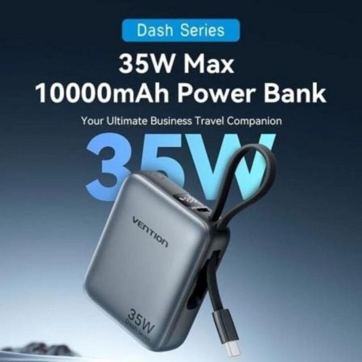 Vention batería externa Powerbank FHEH0 10000mAh 35W USB-C Carga Rápida Gris