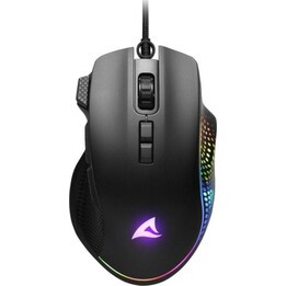 Ratón Sharkoon con cable 12800 DPI 8 botones RGB negro para diestros