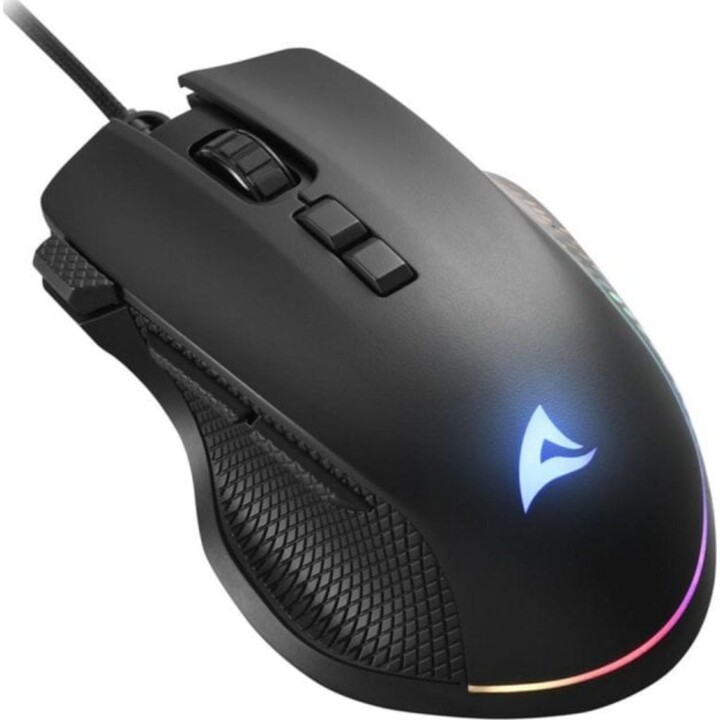 Sharkoon Wired Mouse 12800 DPI 8 botões RGB preto para usuários destros