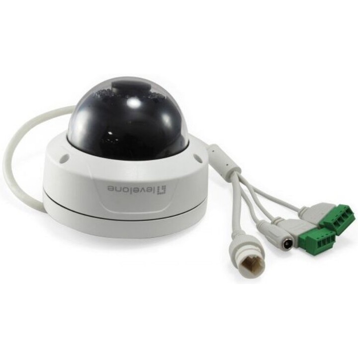 LevelOne FCS-3402, 4MP Outdoor IR Bullet IP Camera, 2.8mm Fixed Lens, 30m Night Vision, IP67 Vandal-Resistant