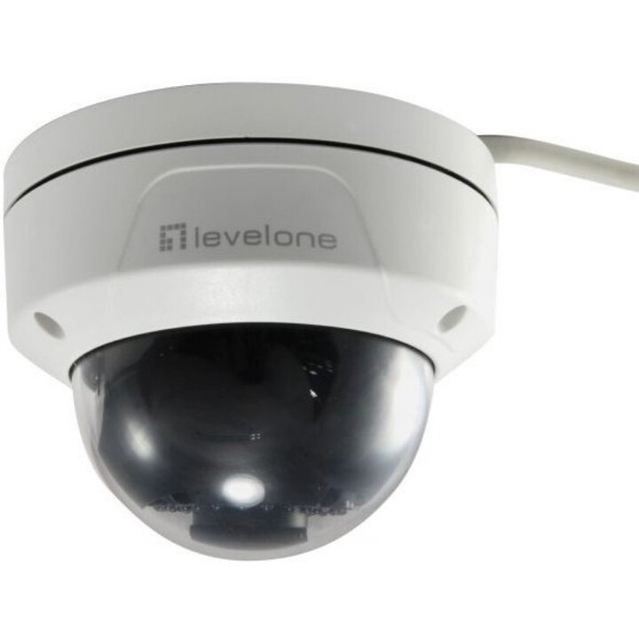 LevelOne FCS-3402, 4MP Outdoor IR Bullet IP Camera, 2.8mm Fixed Lens, 30m Night Vision, IP67 Vandal-Resistant