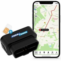 YUKAtrack AIO GPS OBD2, Traceur de véhicule en temps réel, Positionnement GPS/GLONASS, SIM intégrée avec 12 mois de données EU F