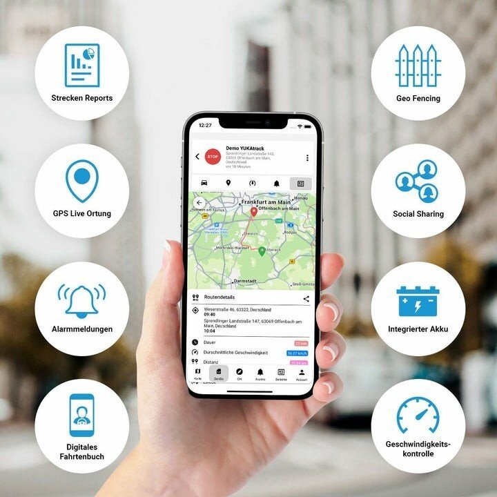 YUKAtrack AIO GPS OBD2, localizador de veículos em tempo real, posicionamento GPS/GLONASS, SIM incorporado com plano de dados da