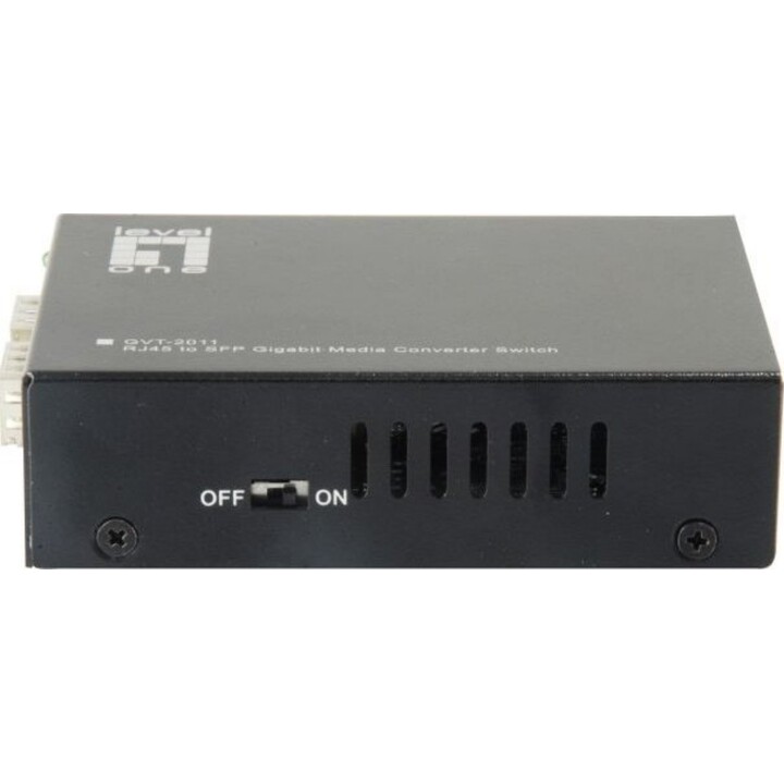LevelOne GVT-2011 RJ45 a doble SFP Gigabit Media Converter Switch