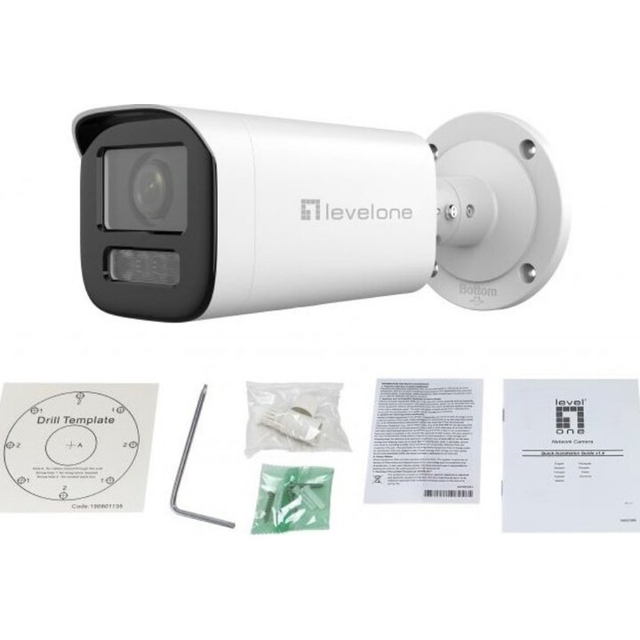 LevelOne FCS-5222 Cámara IP domo IR con zoom GEMINI de 2 MP, lente de zoom óptico, 60 m de visión nocturna