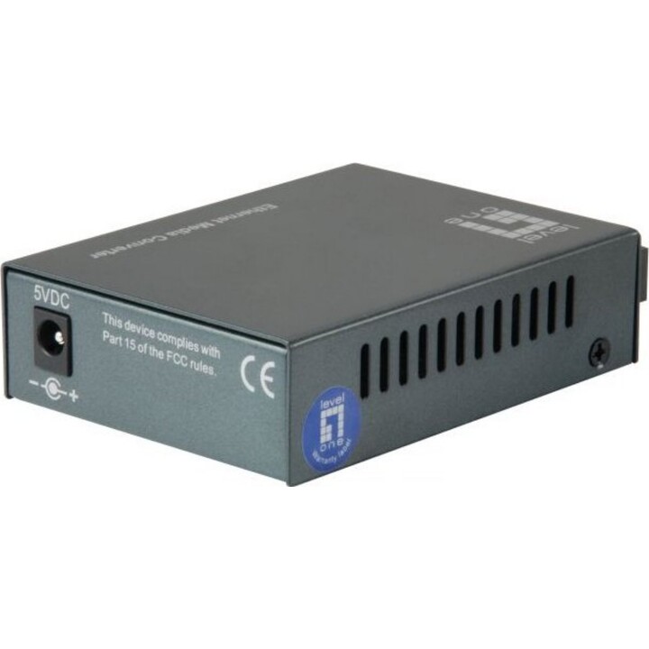 LevelOne FVT-1105, RJ45 zu SC Fast Ethernet Medienkonverter, Single-Mode Glasfaser 1550nm