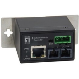 LevelOne IEC-4301, RJ45 a SC Fast Ethernet Industrial Media Converter, fibra monomodo