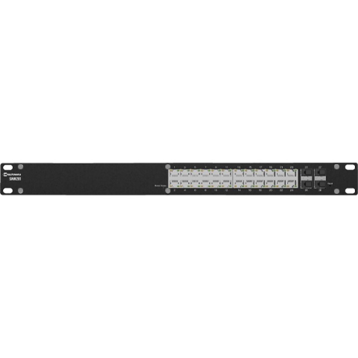 Teltonika SWM281, Switch Gerido Gigabit Ethernet L2+, 24x RJ45 10/100/1000 Mbps + 4x SFP, Capacidade de Comutação de 56 Gbps