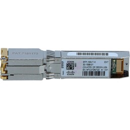 Cisco SFP-10G-T-X, SFP+ 10GBASE-T Copper Transceiver Module, RJ45, Multi-Rate 10/5/2.5/1 Gbps, 30m Reach
