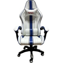 Silla gaming Nasa Atlantis BIS respaldo ajustable 120 kg azul/blanco