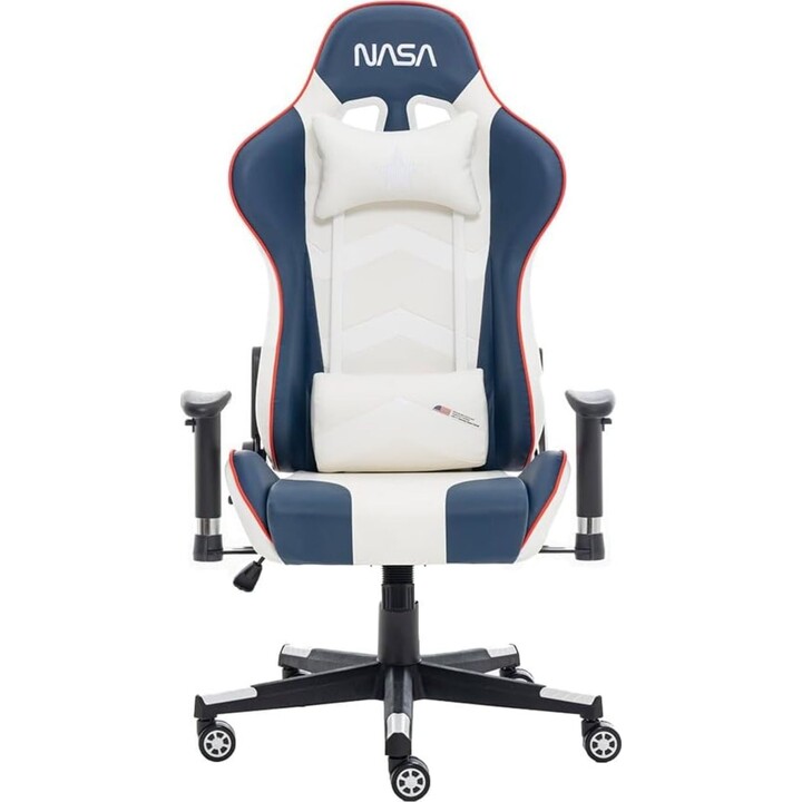 NASA SU017-BWR Gaming-Stuhl, 180-Grad-Neigung, 2D-verstellbare Armlehnen, langlebige Konstruktion