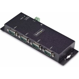 Adaptador, 4 puertos serie a Ethernet, 921,6Kbps, convertidor RJ45 LAN a DB9, montaje en pared/carril DIN