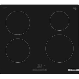 Bosch Serie 4 PUE611BB5D, piano cottura a induzione integrato da 59,2 cm con 4 zone e smart precision touch control, nero