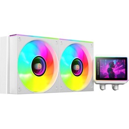 Mars Gaming Ml-visionii240 AIO Raffreddamento a liquido 500 W TDP Pompa di quarta generazione 2 ventole Bianco