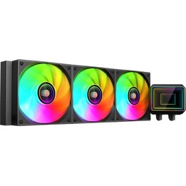 Mars Gaming Ml-two360 AIO-Flüssigkeitskühlung, 600 W TDP, 3 x ARGB-Lüfter, Pumpe der 4. Generation, Schwarz