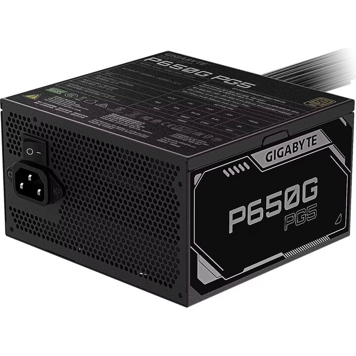 Power Supply|GIGABYTE|GP-P650G PG5|ATX 3.1|650 Watts|Efficiency 80 PLUS GOLD|PFC Active|MTBF 100000 hours|GP-P650GPG5