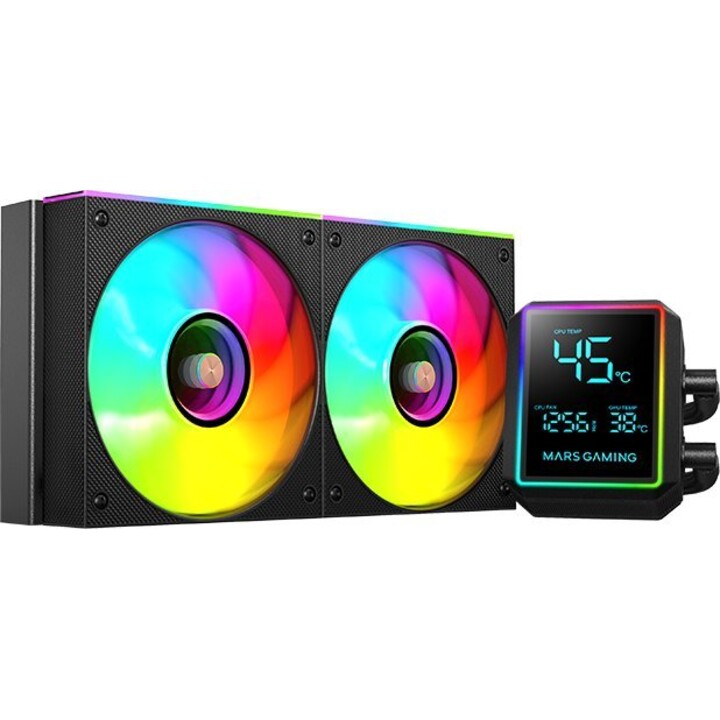 Kit di raffreddamento a liquido per CPU da gioco Mars ML LCD PRO 240 nero RGB 1851/1700/2011/1200/1155/1151/775 AM5/AM4/AM3/AM2