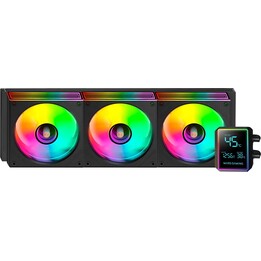 Sistema di raffreddamento a liquido Mars Gaming MLLCDPRO360 3x120mm ARGB 600W TDP con schermo LCD - Nero