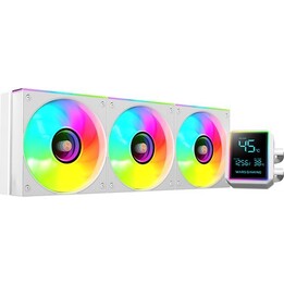 Sistema di raffreddamento a liquido Mars Gaming MLLCDPRO360W 3x120mm ARGB 600W TDP Schermo LCD Bianco
