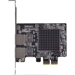 StarTech.com Carte Réseau PCIe Gigabit 5G à 2 Ports, Carte LAN PCI Express 5G/2,5G/1G/100M/10M, Realtek RTL8126, Windows et Linu