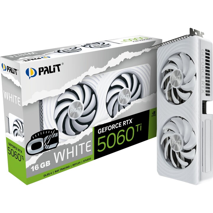 Carte graphique | PALIT | NVIDIA | GeForce RTX 5060 Ti | 2407 MHz | 16 Go | GDDR7 | 128 bits | PCI Express 5.0 | Active | NE7506