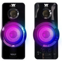 Woxter Big Bass 95 RGB - Alto-falantes RGB 2.0 com luzes LED controladas por toque